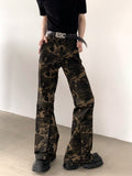 QDBAR 【Autumnwind】camouflage Slim Work Pants Na1370