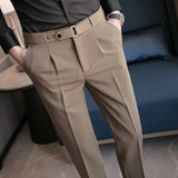 QDBAR Slim Stretch Cropped Casual Pants