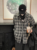 QDBAR 4462 Black Plaid Shirt