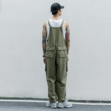 QDBAR Japanese Washed-Denim Bib Overalls