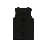 QDBAR Lace-Up Slim Tank Top