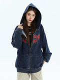 QDBAR [Insstudios] Gothic Letter Logo Denim Jacket Na1631