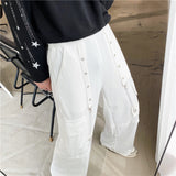 QDBAR Metal Chain Wide Leg Pants