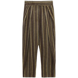 QDBAR Retro Striped High-waist Casual Pants