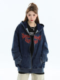 QDBAR [Insstudios] Gothic Letter Logo Denim Jacket Na1631