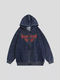 QDBAR [Insstudios] Gothic Letter Logo Denim Jacket Na1631