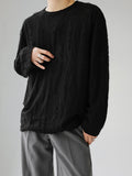 QDBAR 【Hoho】round Neck Hole T-Shirt Na1350