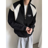 winter outfits men Autumn Men's Sweater Sweater Korean Style Elegant Zipper Open Turtleneck Trendy Loose Sweater for Men