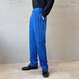 QDBAR Wrinkled Casual Elastic Waist Trousers