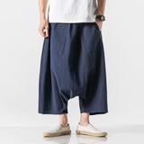 QDBAR Summer Loose Low-crotch Baggy Cropped Pants