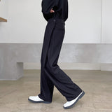 QDBAR Irregular Diagonal Drape Suit Pants