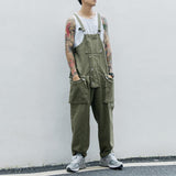 QDBAR Japanese Washed-Denim Bib Overalls