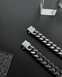 QDBAR Instagram Heavy-Duty Men's Trendy Hip-Hop Titanium Steel Bracelet