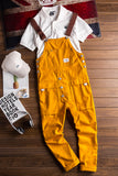 QDBAR Vintage Casual Multi-Pocket Jumpsuits