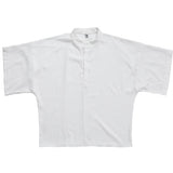 QDBAR Loose Stand Collar Half Sleeve Shirt