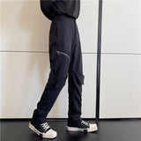 QDBAR Casual Pants With Irregular Patch