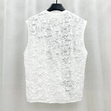 QDBAR Patchwork Ripped Sleeveless Tank Top T-shirt