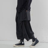 QDBAR Functional Nine-point Pleated Wide-leg Pants