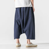 QDBAR Summer Loose Low-crotch Baggy Cropped Pants