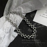 QDBAR Instagram 85-Degree Punk Handmade Titanium Steel Necklace