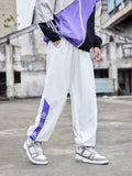 QDBAR New Pure Cotton Fashion Color Contrast Loose Men's Sweatpants