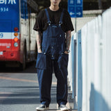 QDBAR Japanese Washed-Denim Bib Overalls