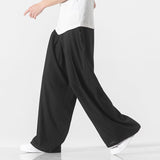 QDBAR Loose Solid Straight-leg Pants