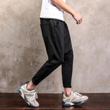 QDBAR Pure Color Hip-hop Loose Crotch Pants