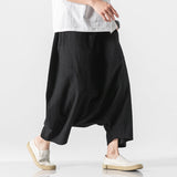 QDBAR Summer Loose Low-crotch Baggy Cropped Pants