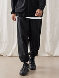 QDBAR Black Thin Men's Minimalist Mesh Breathable and Loose Sweatpants