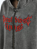 QDBAR [Insstudios] Gothic Letter Logo Denim Jacket Na1631