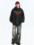 QDBAR [Insstudios] Gothic Letter Logo Denim Jacket Na1631