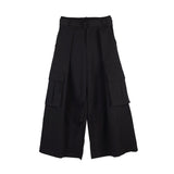 QDBAR Three-dimensional Pocket Wide-leg Trouser