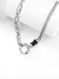 QDBAR Jackson Wang Same Style Minimalist All-Match Clavicle Chain Ring Necklace