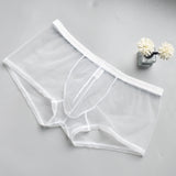 QDBAR Men's Boxers Panties Man See Through Boxershorts Men U Pouch Mesh Panties Gay Sexy Underwear Men Hombre Boxers Lingerie