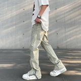 QDBAR Ripped Jeans Men Summer Distressed Solid Washed-out Vintage Pantalones Hombre Skinny Denim Pants Punk Streetwear Y2k Trousers