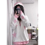 QDBAR 2024 Y2k Clothes Kawaii Hoodies Women Thicked Casual Oversized Outwear Korean Fashion Zipper Jackets Hooded Sweatshirt Tops