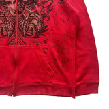 QDBAR 2024 Fall Fashion Woman Hooded Zip Up Hoodies Gothic Grunge Pockets Red Y2k Streetwear Egirl Cardigans Tops Winter Clothes Women Harajuku Korean