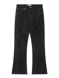 QDBAR Ripped Jeans Men Streetwear Loose Vibe Trousers Flared Autumn Casual Fashion Street Baggy Black Summer Hip Hop Y2k Denim Pants