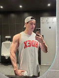 QDBAR 2024Men's Sports Trend Fitness Tank Top Summer Loose Sleeveless T-shirt Running Kam Shoulder Student Basketball Training Clothes