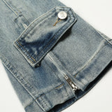 QDBAR Flared Jeans Men Y2k Streetwear Summer Blue Slim Trousers Original Designer Casual Zip Wide Leg Fit Fashion Autumn Denim Pants