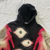 QDBAR 2024 Fall Fashion Streetwear Women Eye of Death Comics Hoodie Aesthetic Kawaii Y2k Grunge Goth Kpop Hip Hop Cartoon Graphics Oversized Harajuku