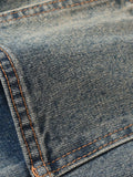 QDBAR Jeans for Men Streetwear Blue Vintage Casual Fashion Y2k Style Street Slim Distressed Original Designer Fit Stacked Denim Pants