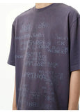 QDBAR Text Print Crew Neck T-shirt