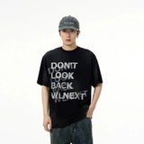 QDBAR Text Print Short Sleeve T-shirt