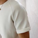 QDBAR Textured Saddle Sleeve T-Shirt