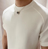 QDBAR Textured Saddle Sleeve T-Shirt