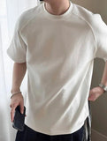 QDBAR Textured Saddle Sleeve T-Shirt