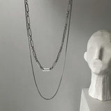 QDBAR Titanium Steel Minimalist Necklace