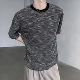 QDBAR Two-Tone Textured T-Shirt